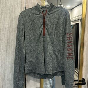 Gray & Maroon Shyanne Top